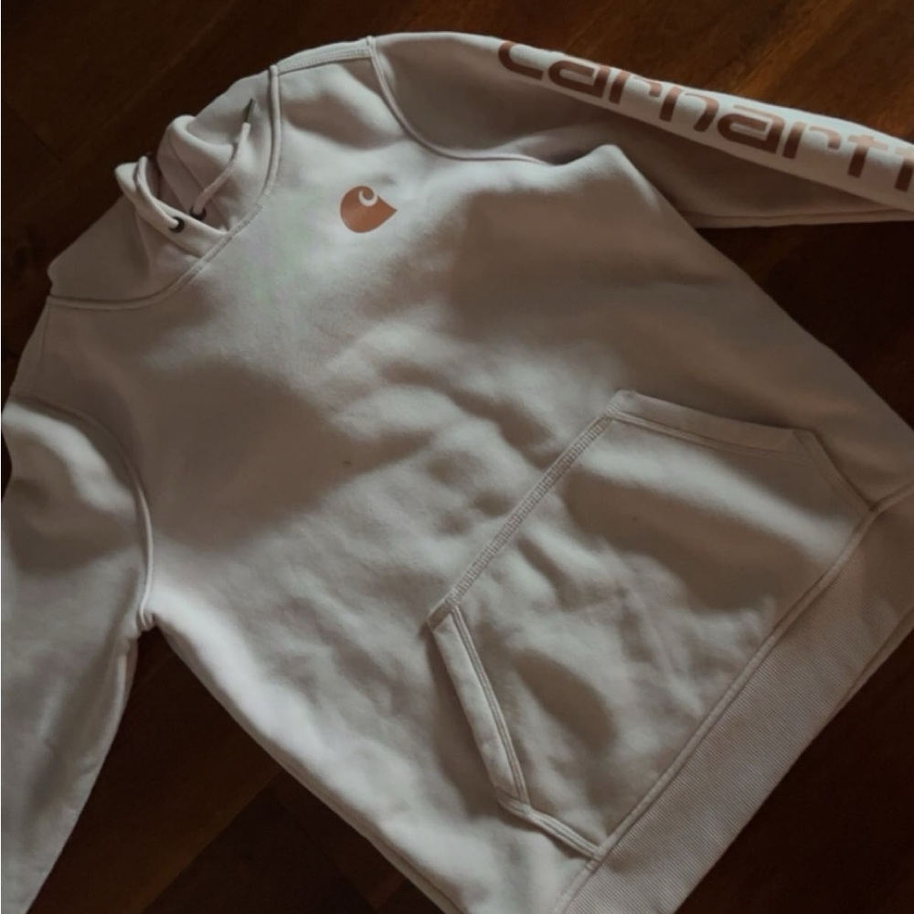 light pink carhartt sweatshirt size m